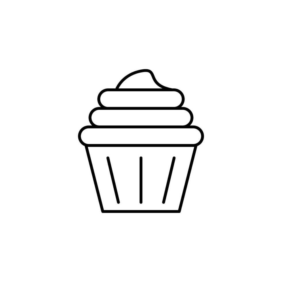 cup cake vector icon illustration