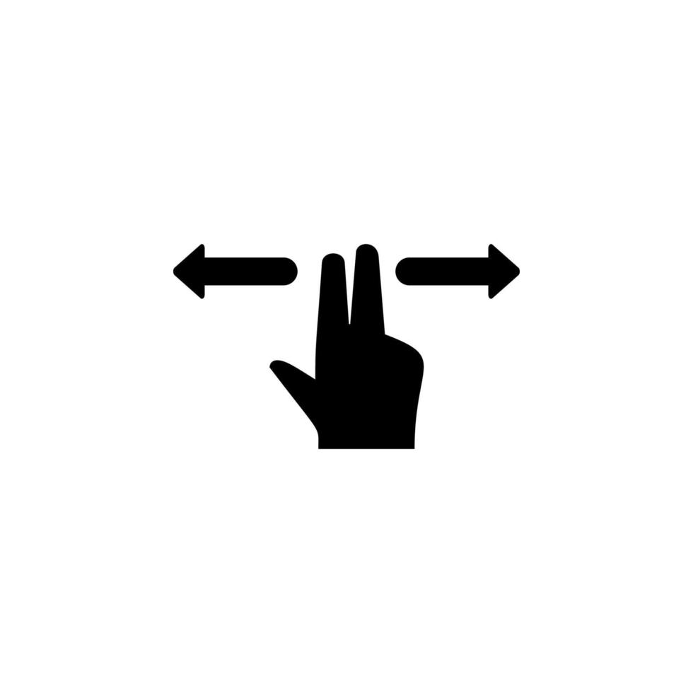 Hand, fingers, gesture, swipe vector icon illustration