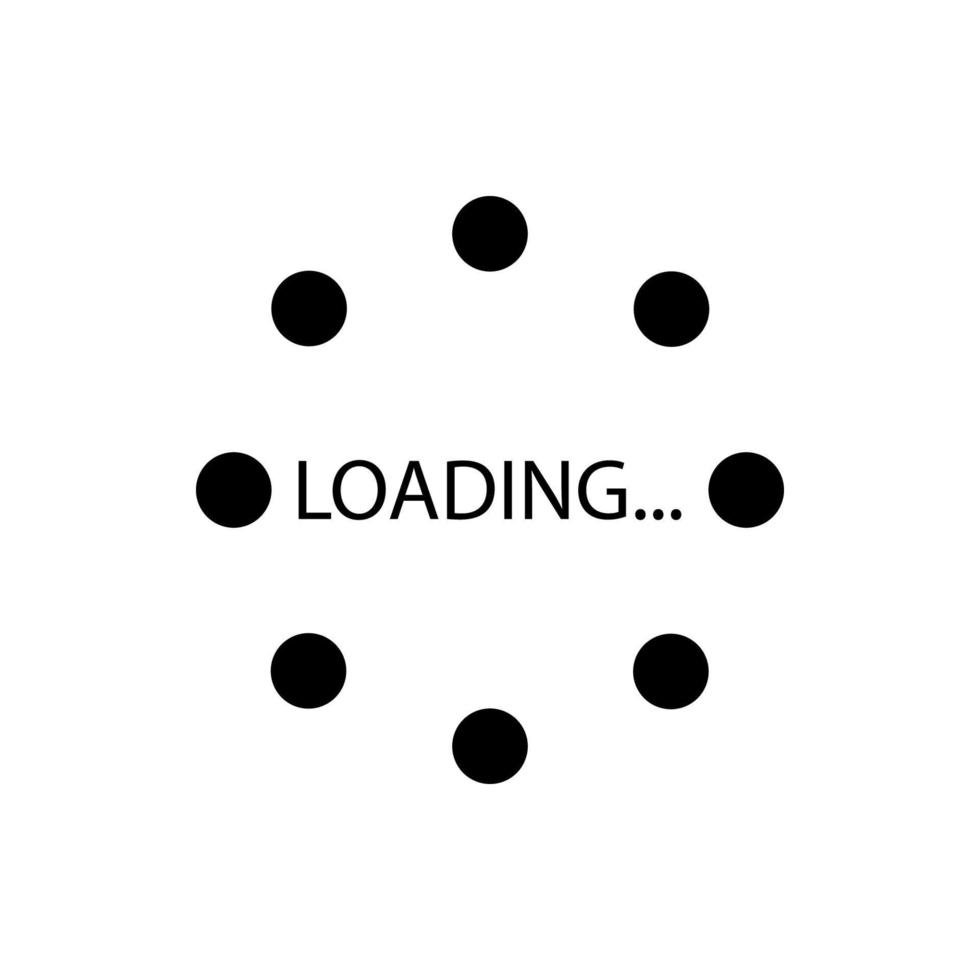 loading points in round vector icon illustration