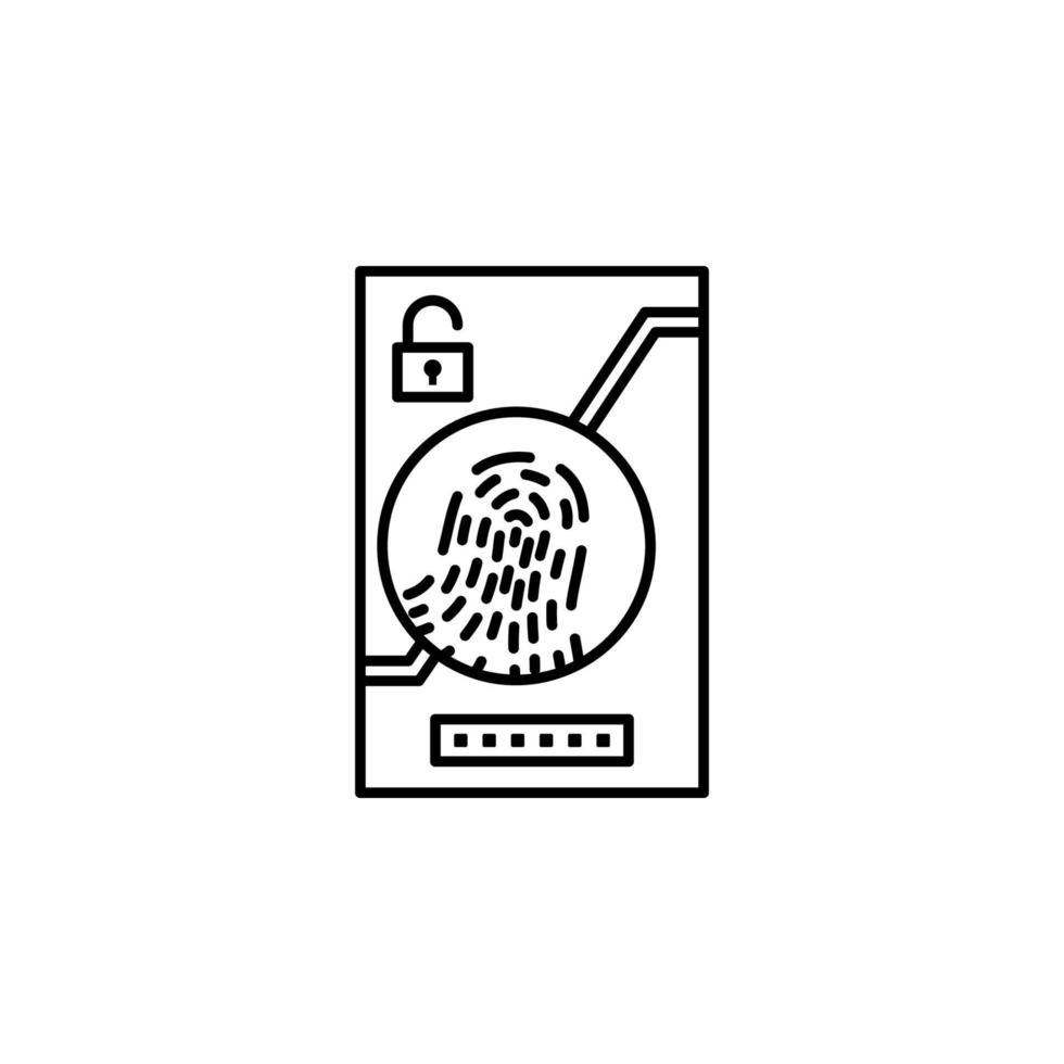 Fingerprint scan vector icon illustration