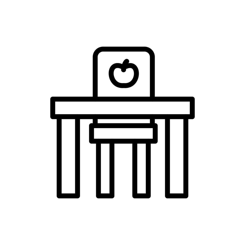 mesa, silla vector icono ilustración