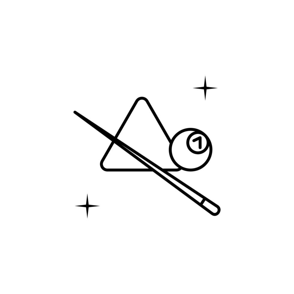 Snooker, sport vector icon illustration