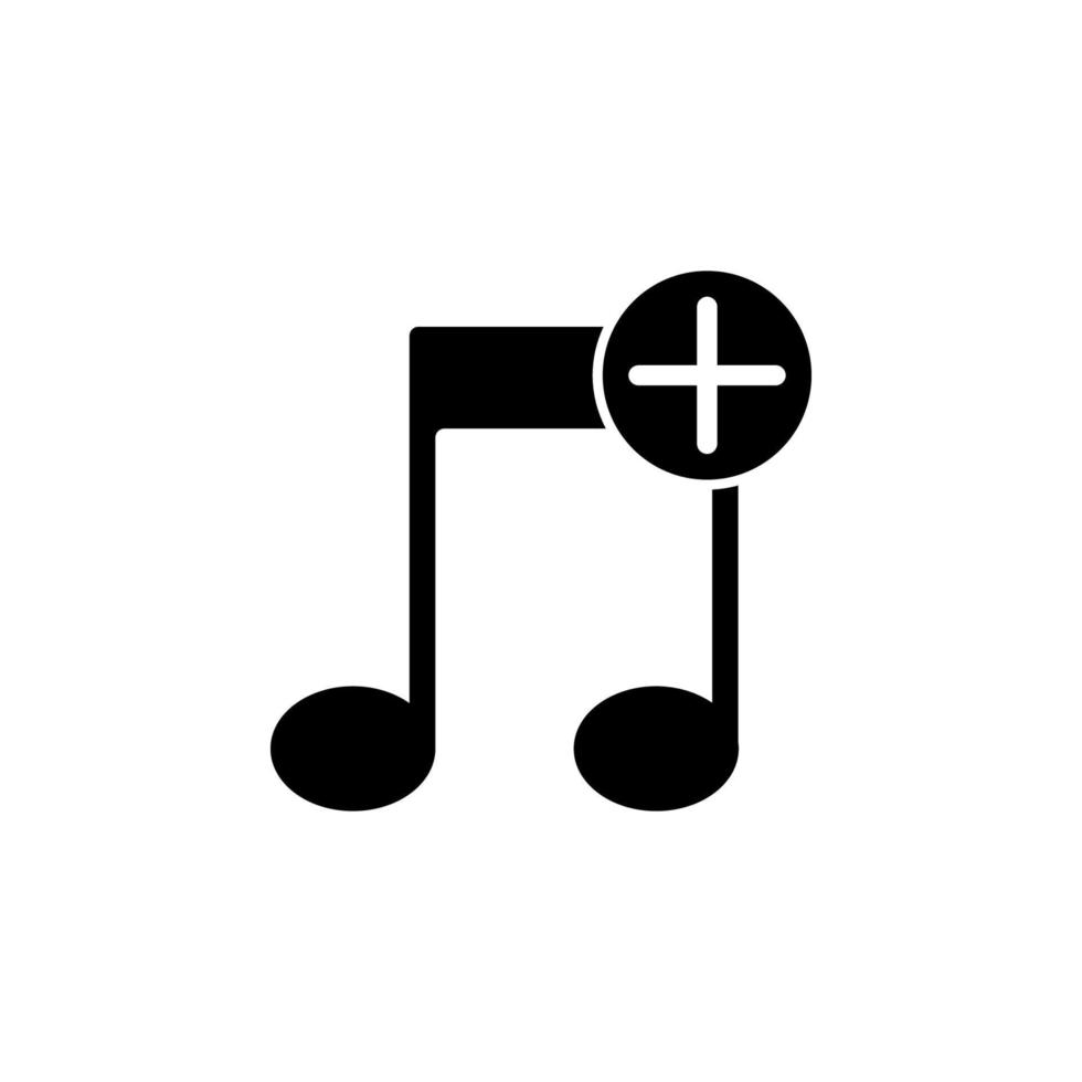 music plus vector icon illustration