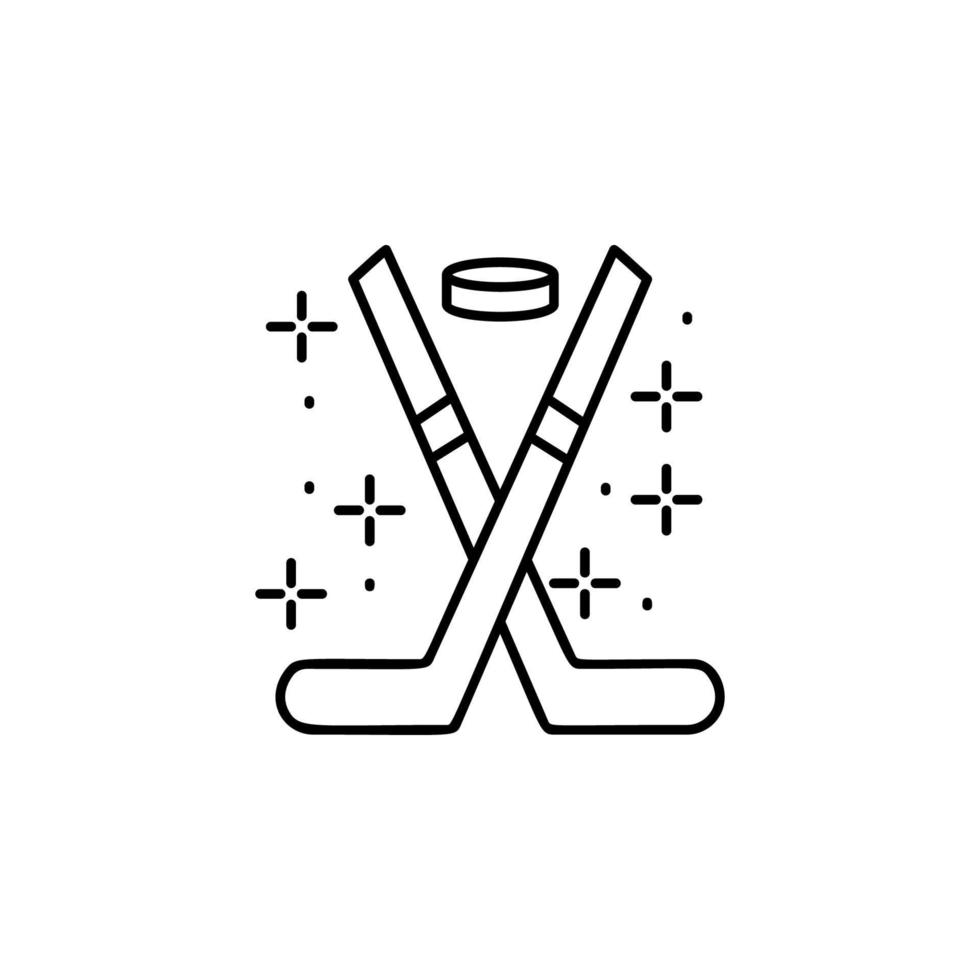 Hockey stick vector icon illustration