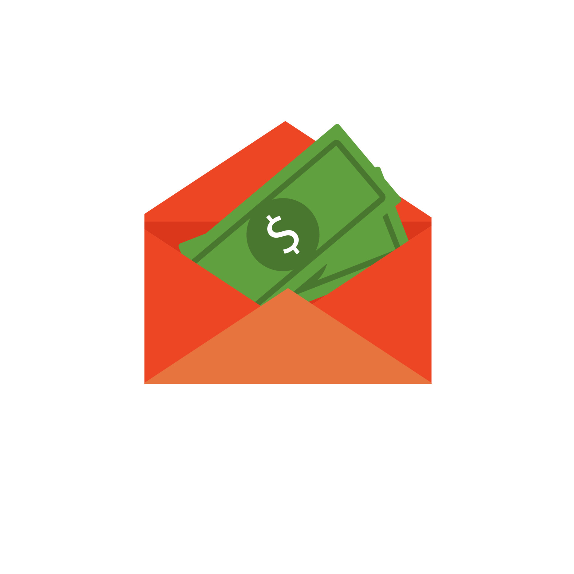 money in an envelope colored vector icon illustration 23014081 Vector