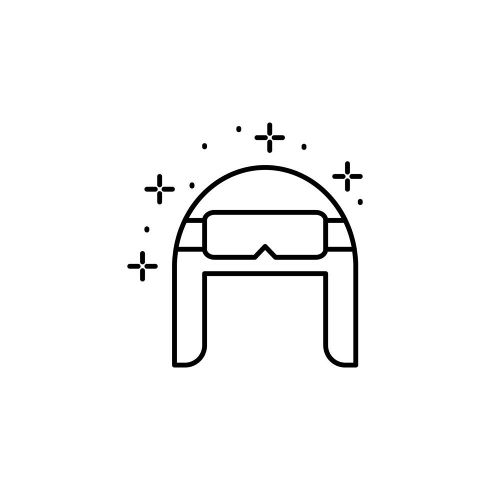 Helmet security vector icon illustration