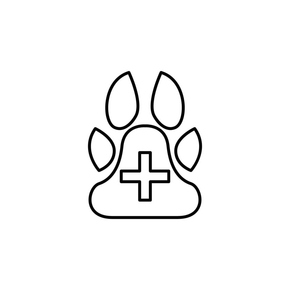 veterinary care sign vector icon illustration