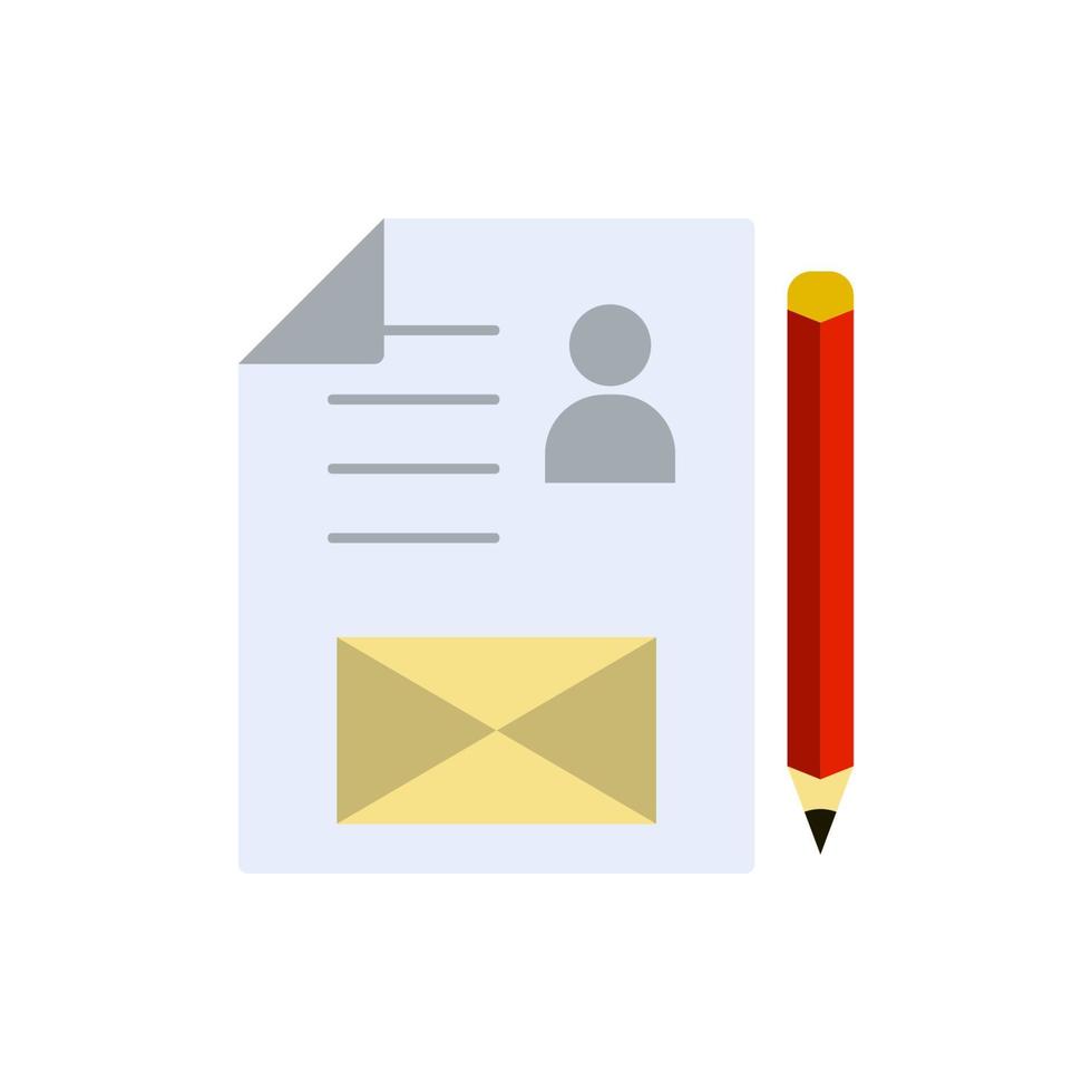 letter to the addressee colored vector icon illustration