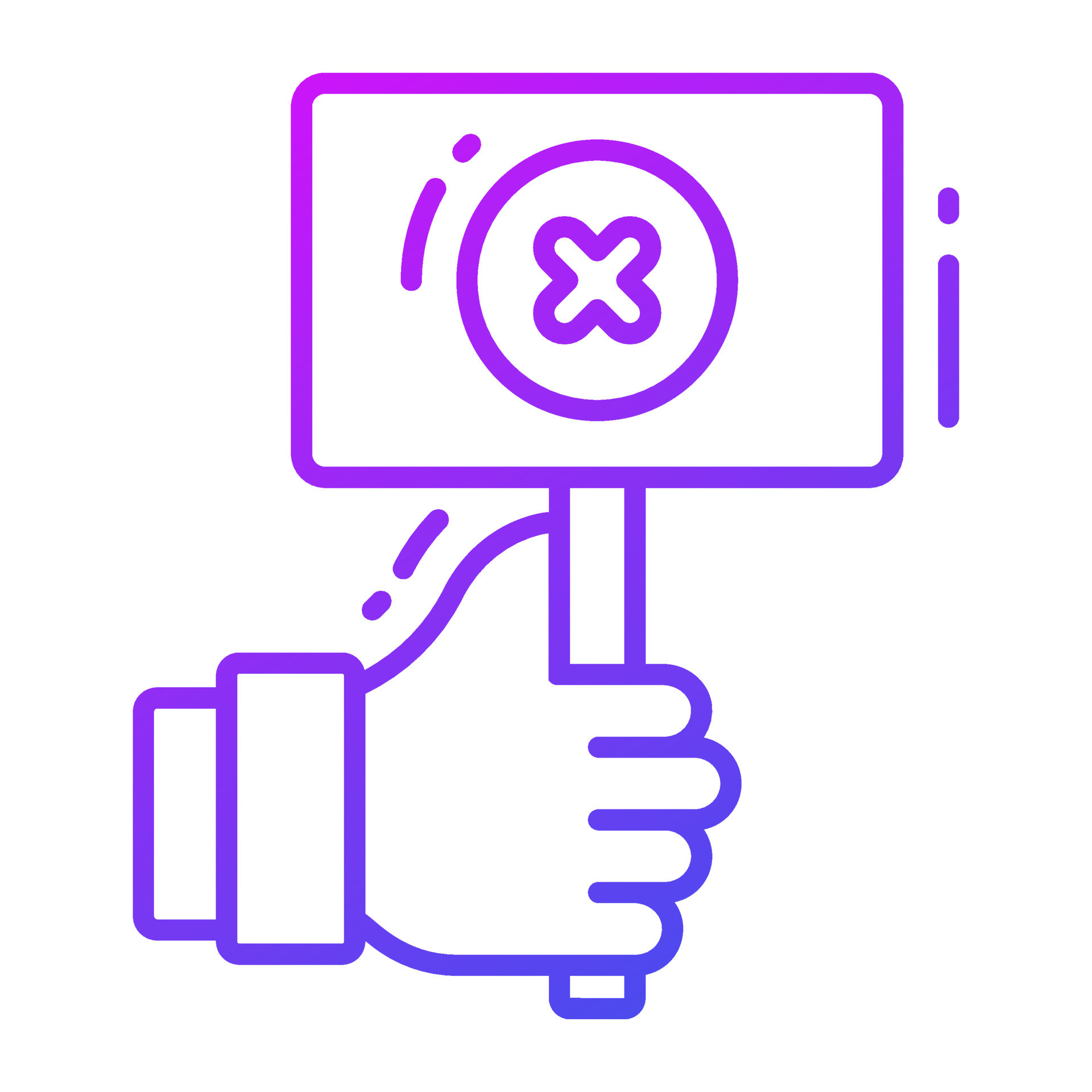 Hand holding negative sign banner, vector of negative sign in trendy ...