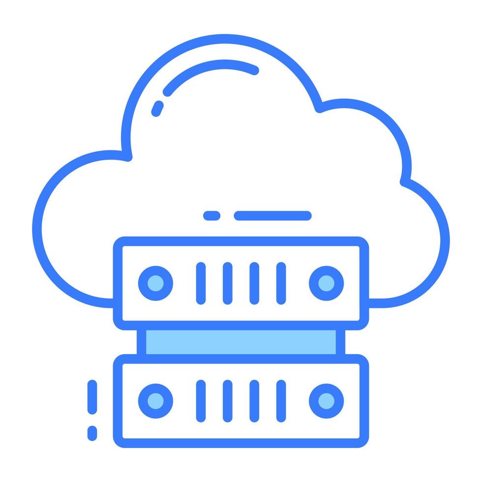 Cloud hosting server vector design, icon of data networking