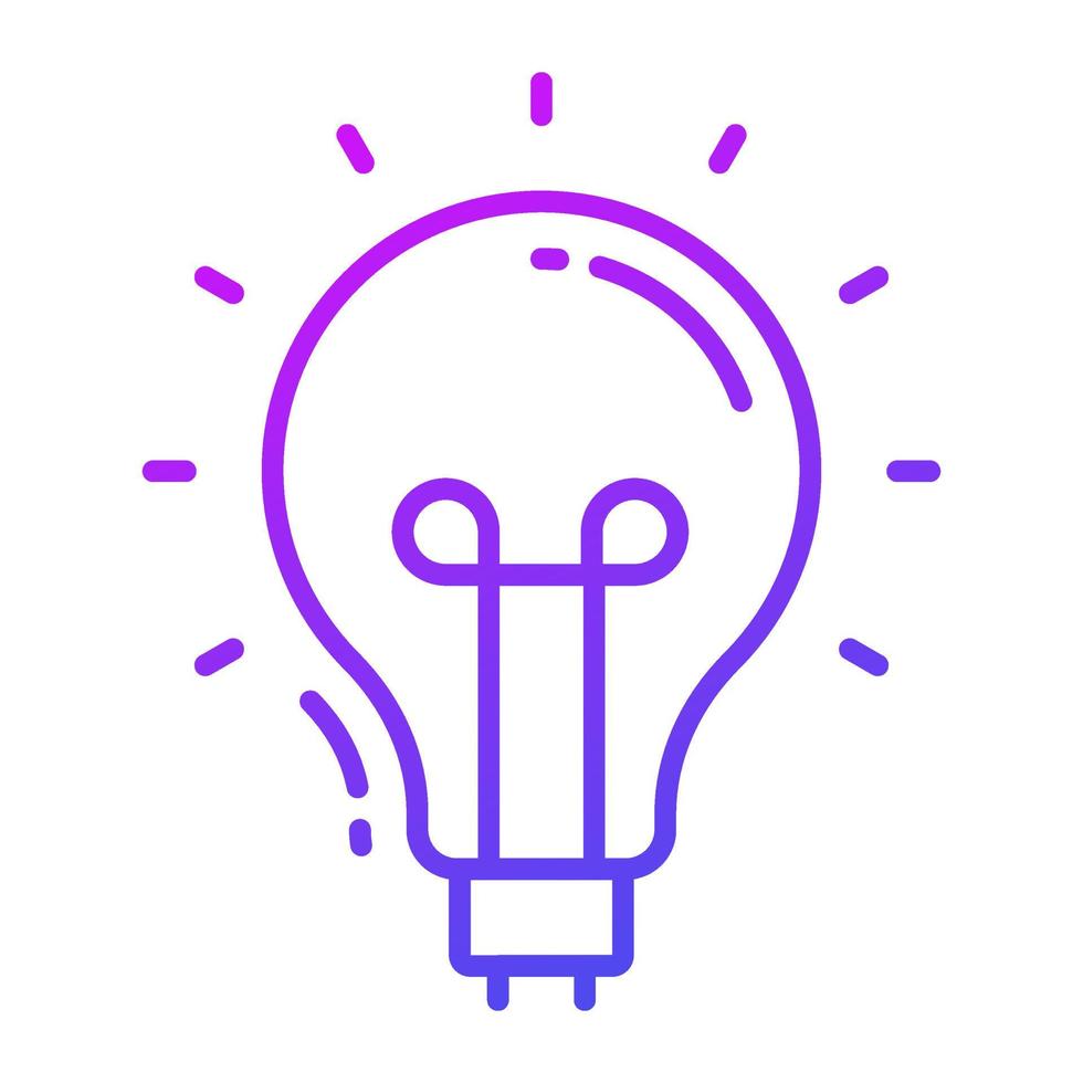 Light bulb denoting concept of idea vector, editable icon vector