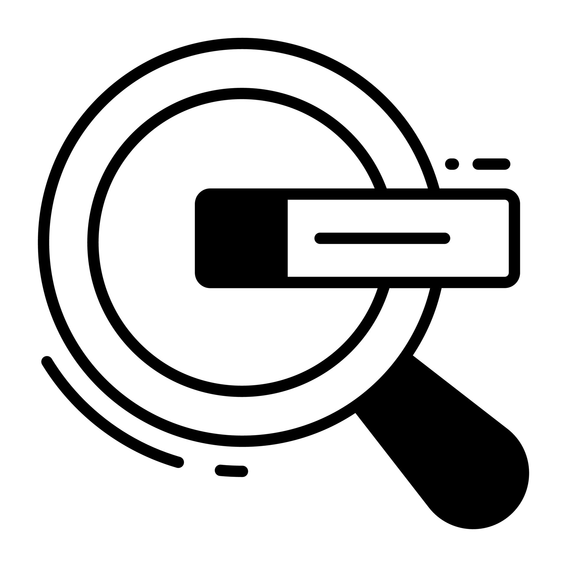 Magnifier with search bar, vector design of search engine optimization ...