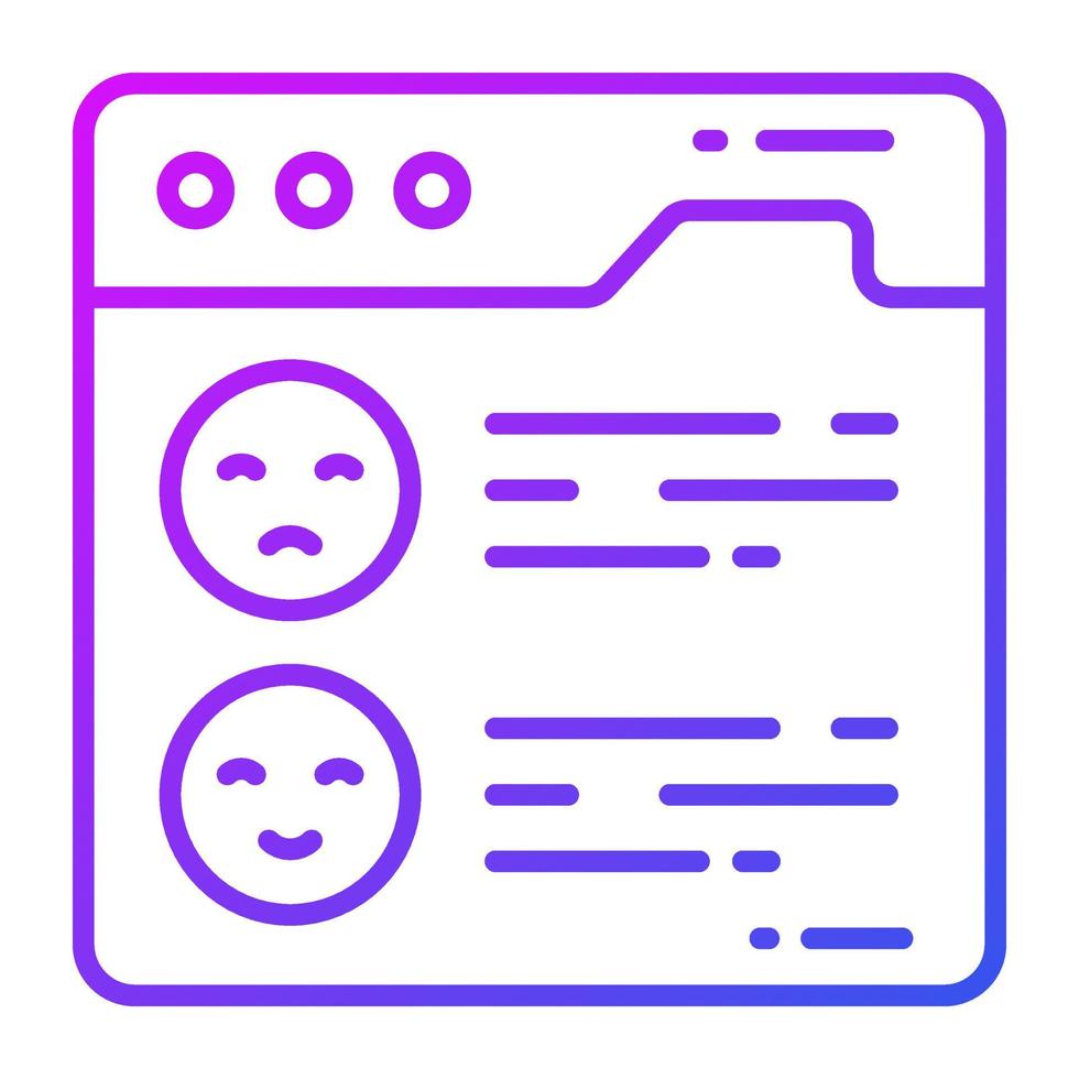Website feedback vector design in trendy style, premium icon