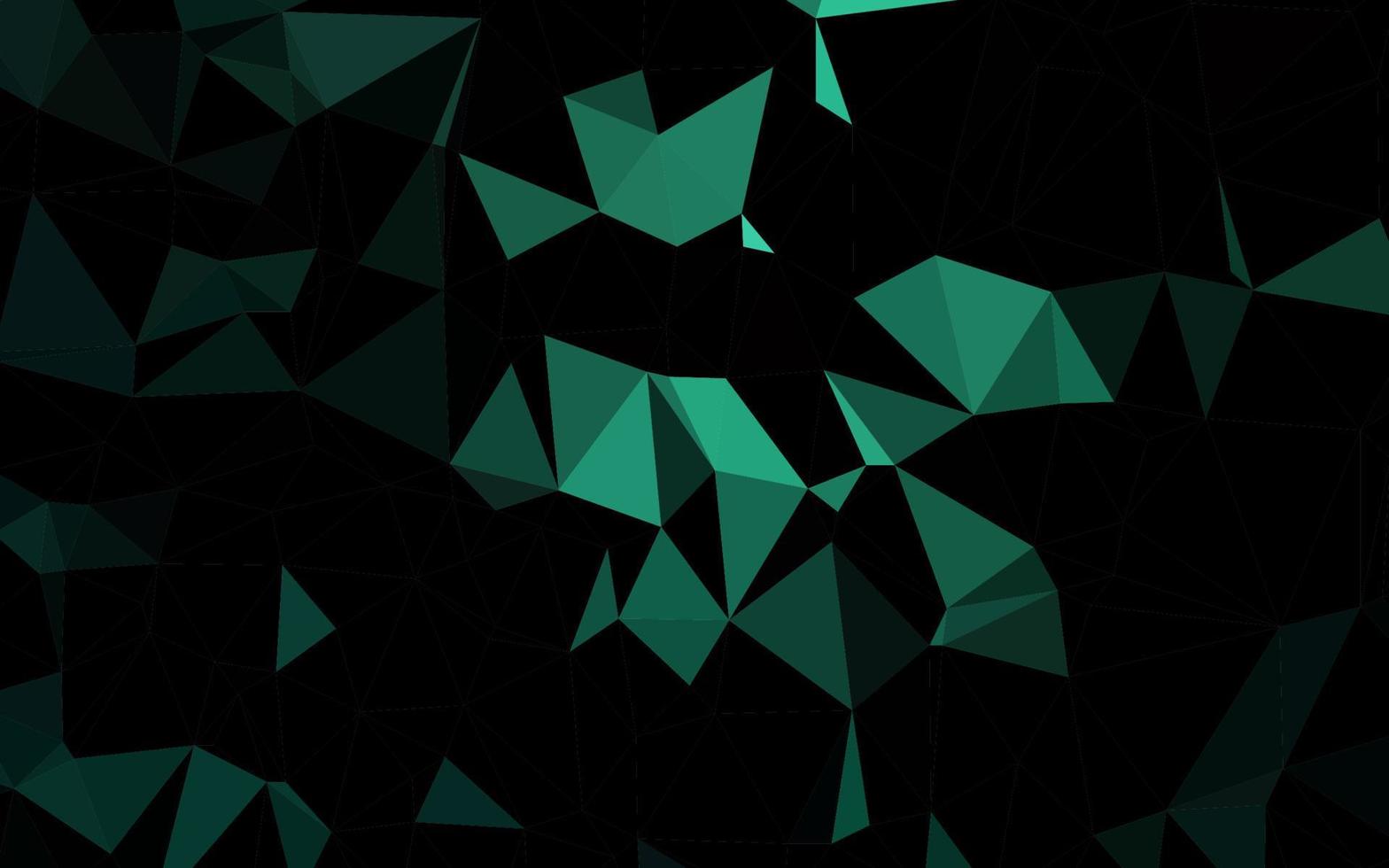 Light Green vector abstract polygonal layout.