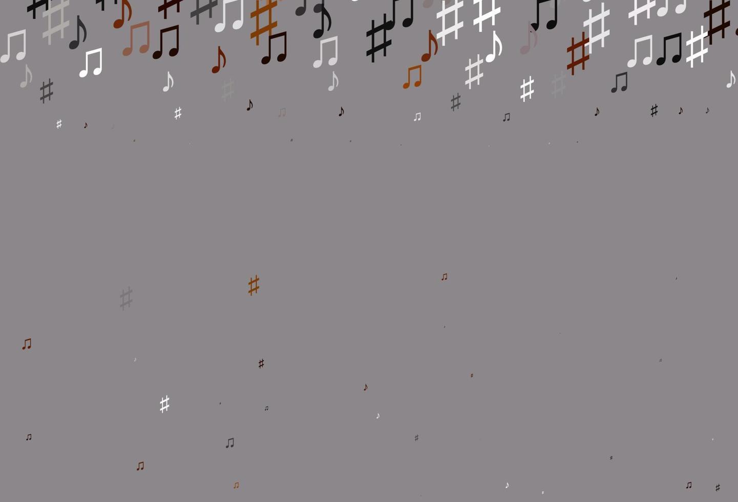 Light Red, Yellow vector backdrop with music notes.