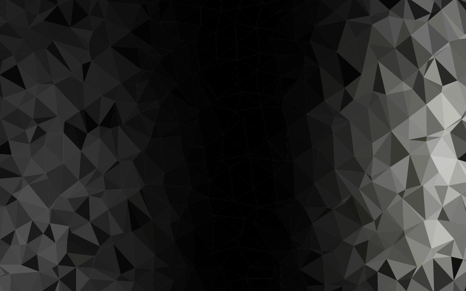 Dark Black vector abstract polygonal texture.