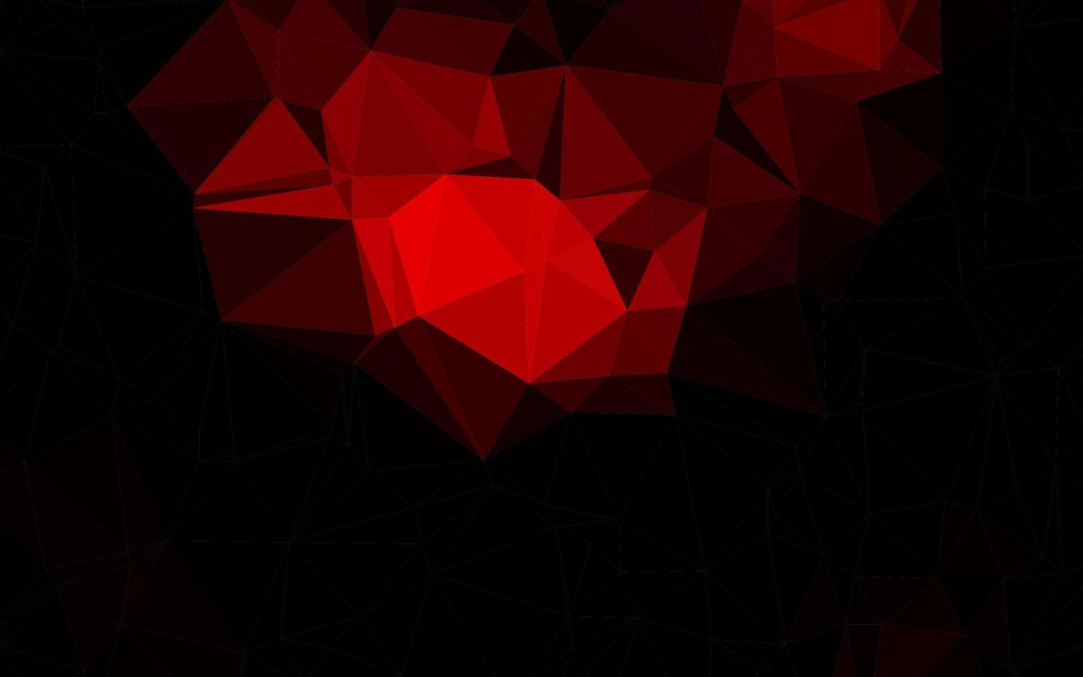 Dark Red vector blurry triangle template.