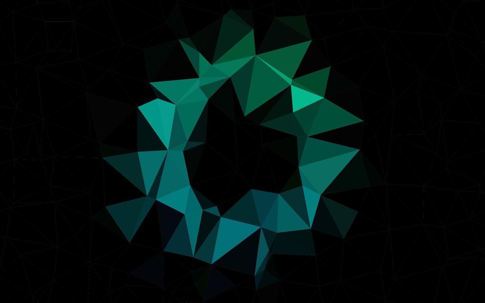 Dark Blue, Green vector polygonal template.