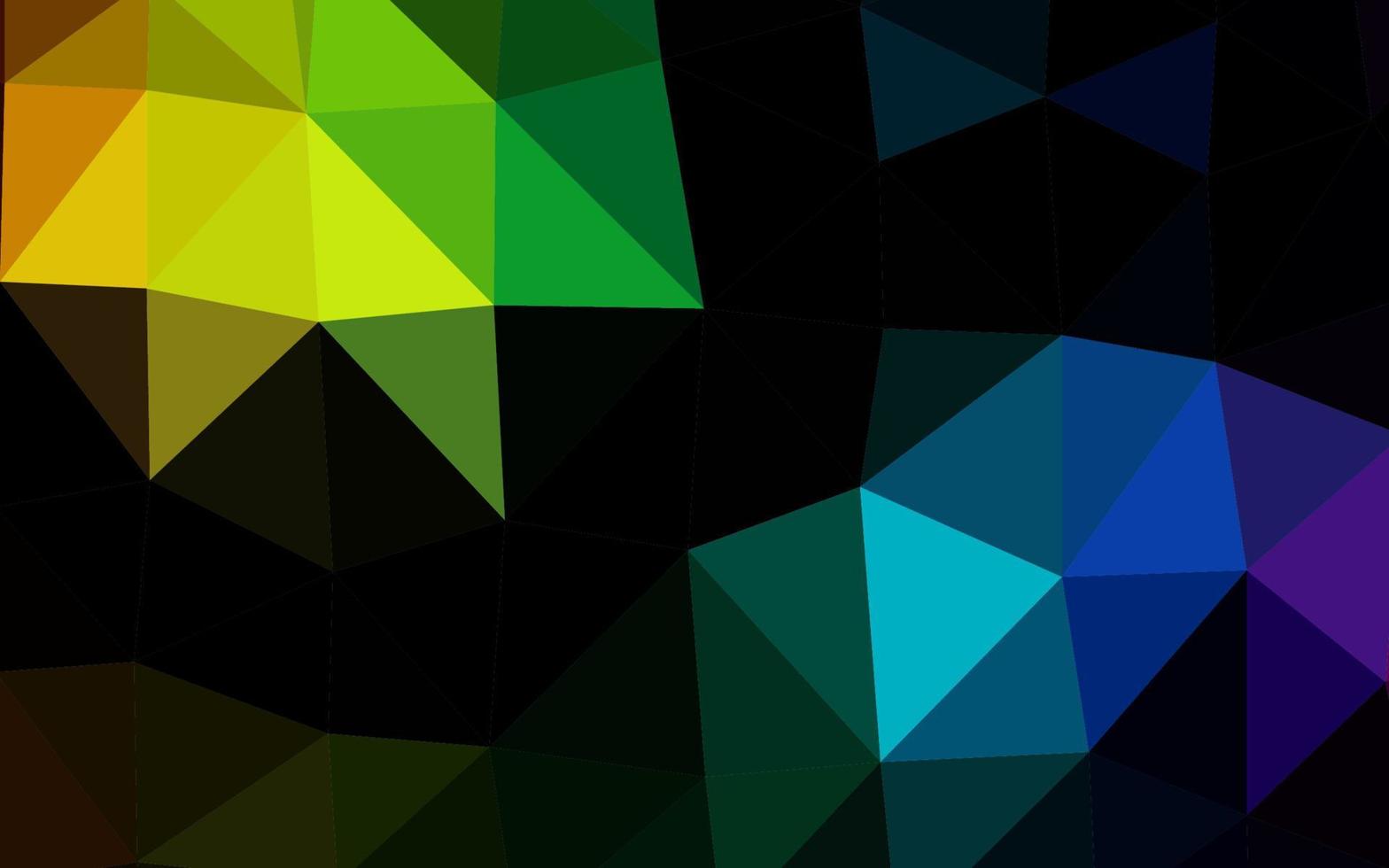 multicolor oscuro, textura poligonal abstracta del vector del arco iris.