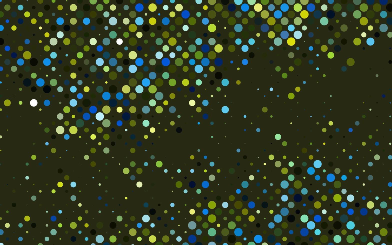 Light Blue, Yellow vector background with bubbles.