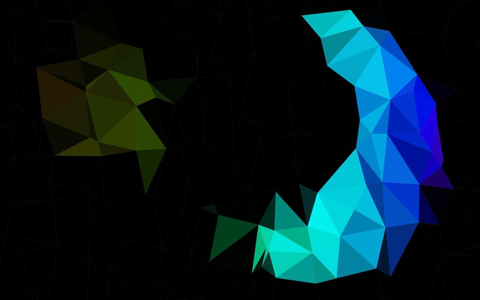 Dark Multicolor, Rainbow vector abstract polygonal texture.