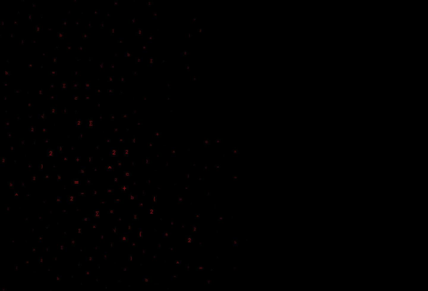 fondo de vector rojo oscuro con elementos de álgebra.