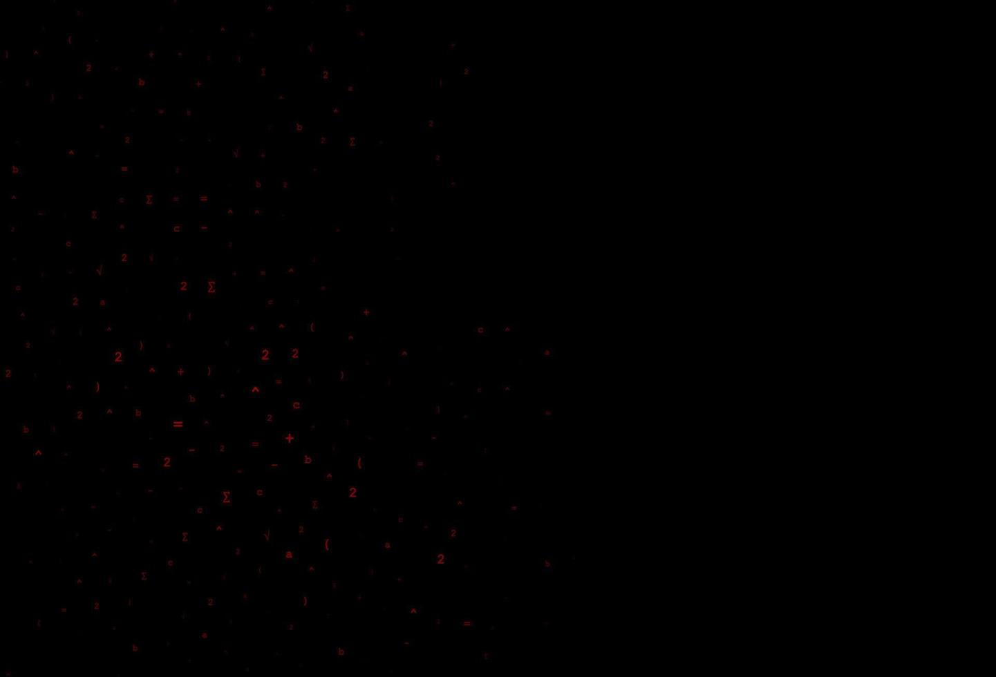 Dark Red vector backdrop with algebra elements.