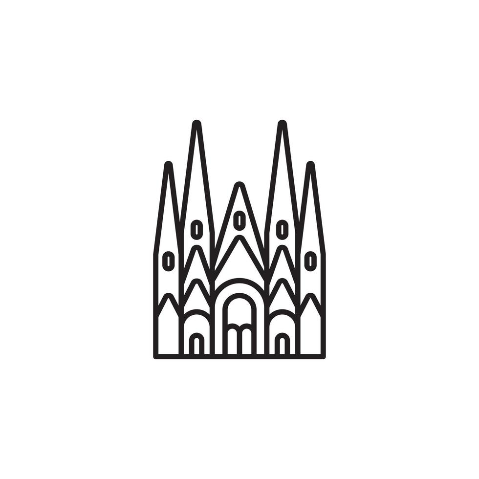 barcelona landmarks vector for Icon Website, UI Essential, Symbol, Presentation