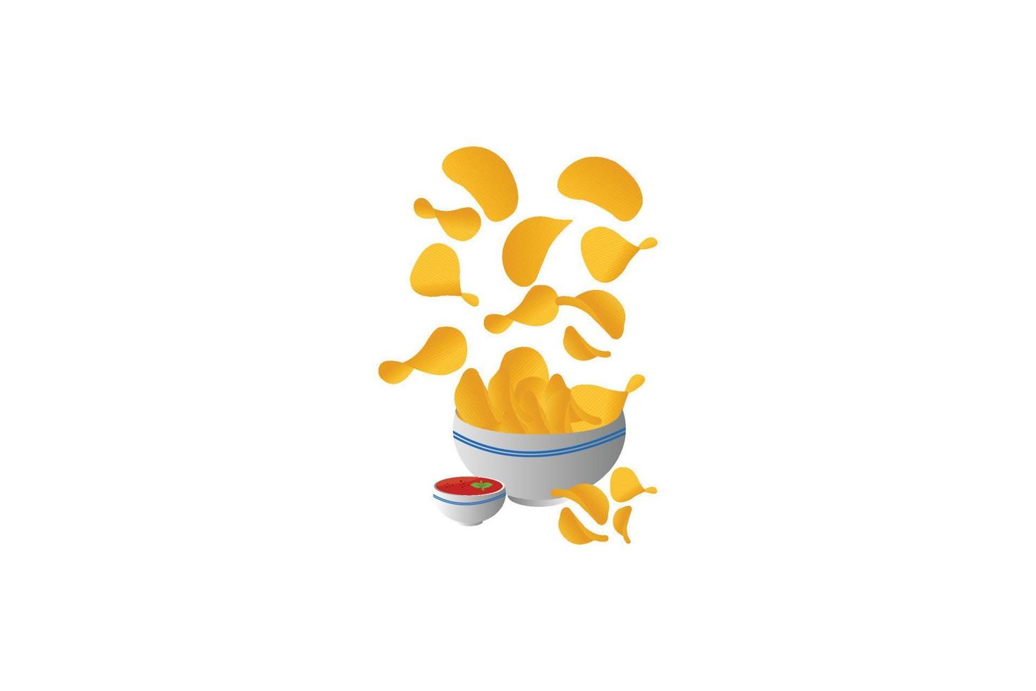 potato chips illustration vector