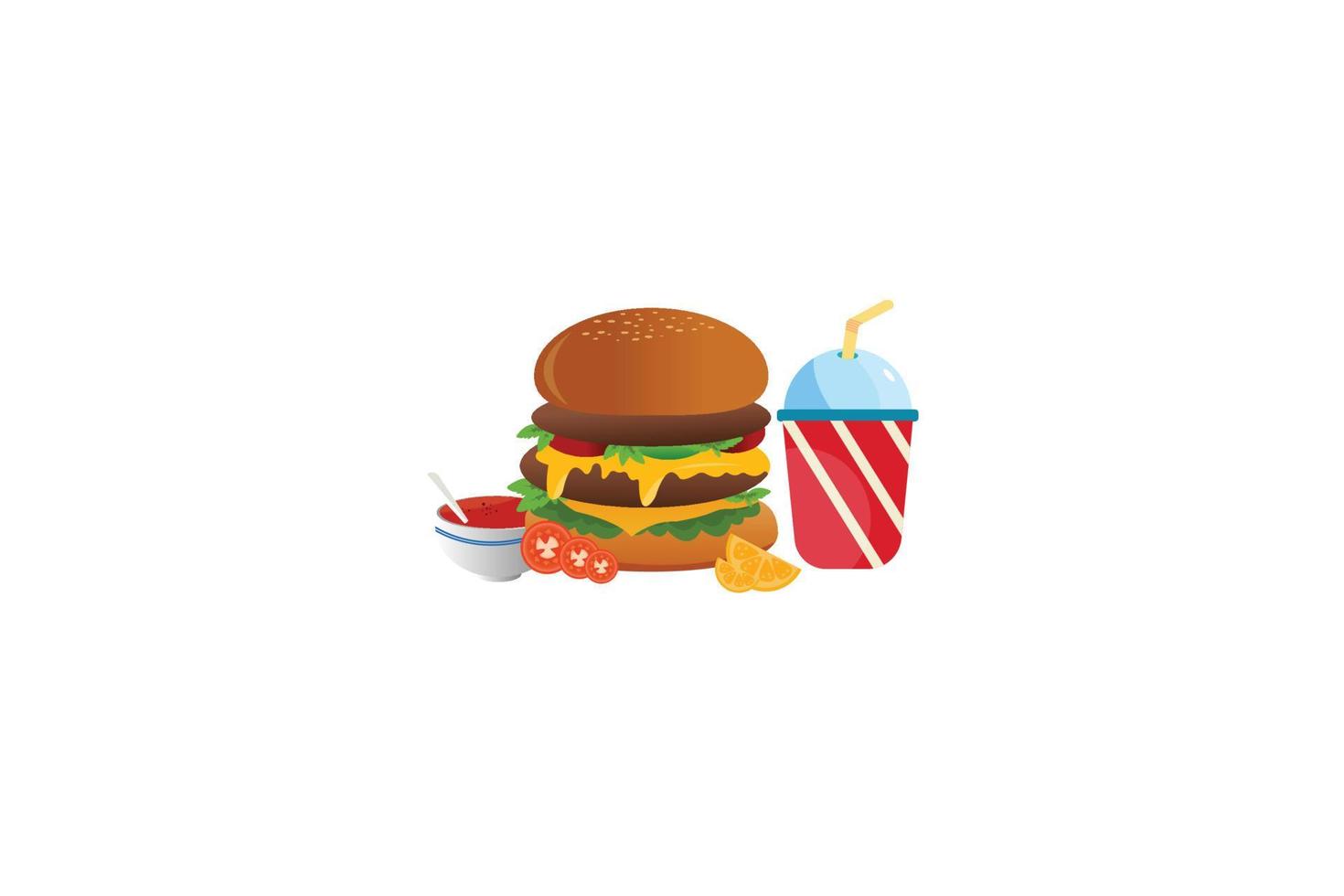 Vector burger illustration