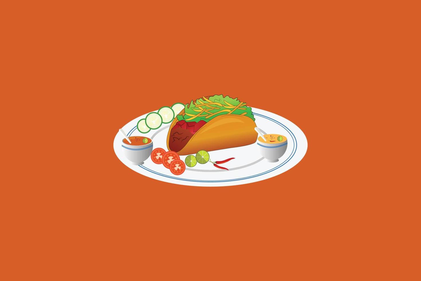 Delicious fast food illustration vector