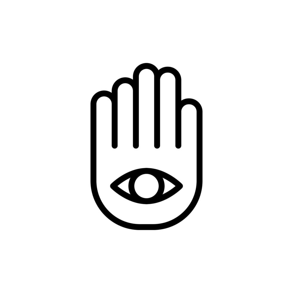 símbolo mano ojo vector icono ilustración
