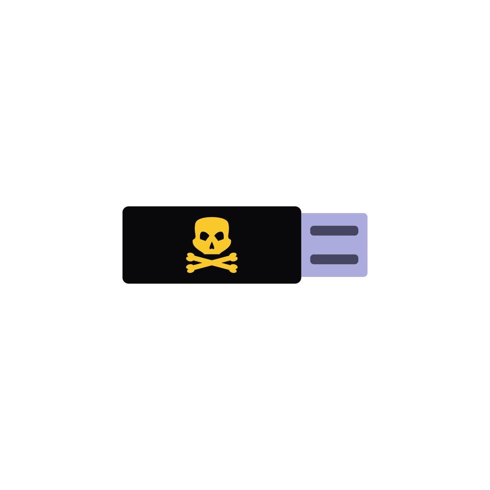 infected flash card vector icon illustration