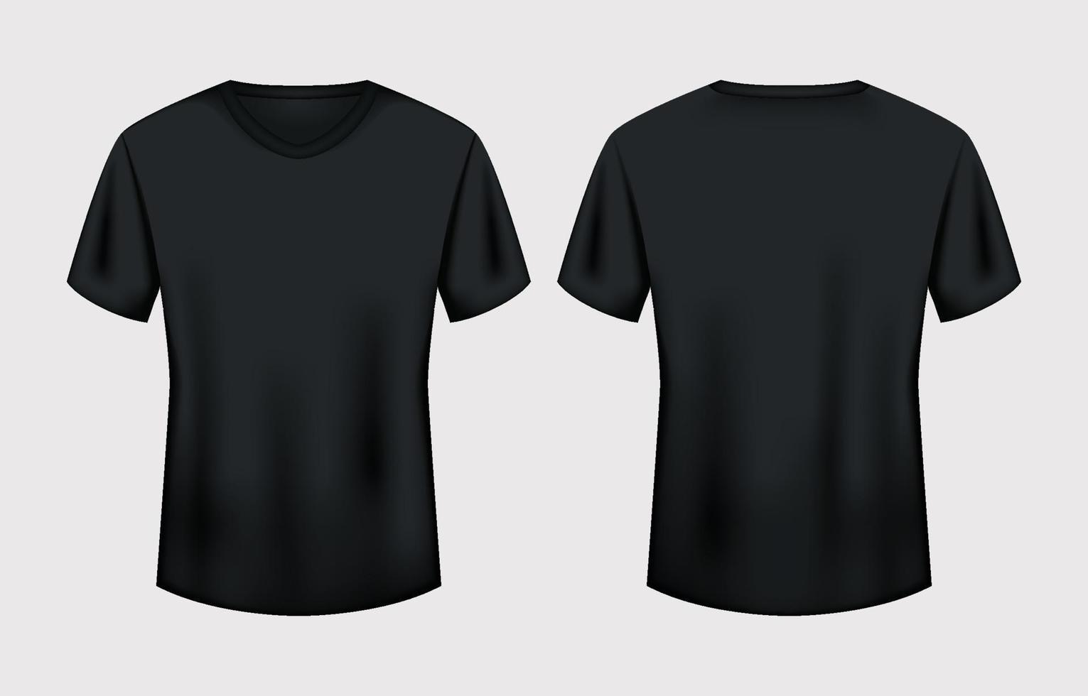 3d camiseta con negro color modelo vector