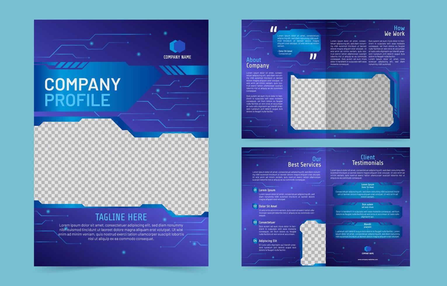 Technology Company Profile vector