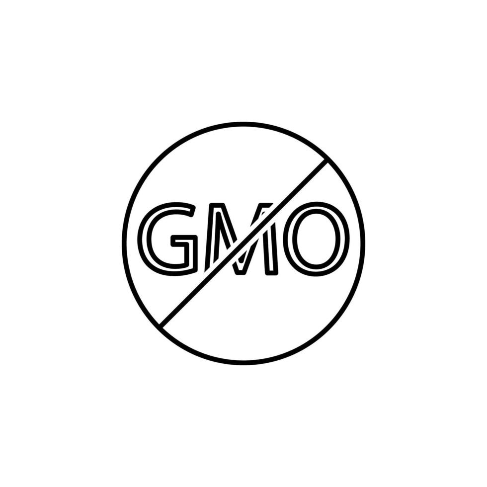 No GMO outline vector icon illustration