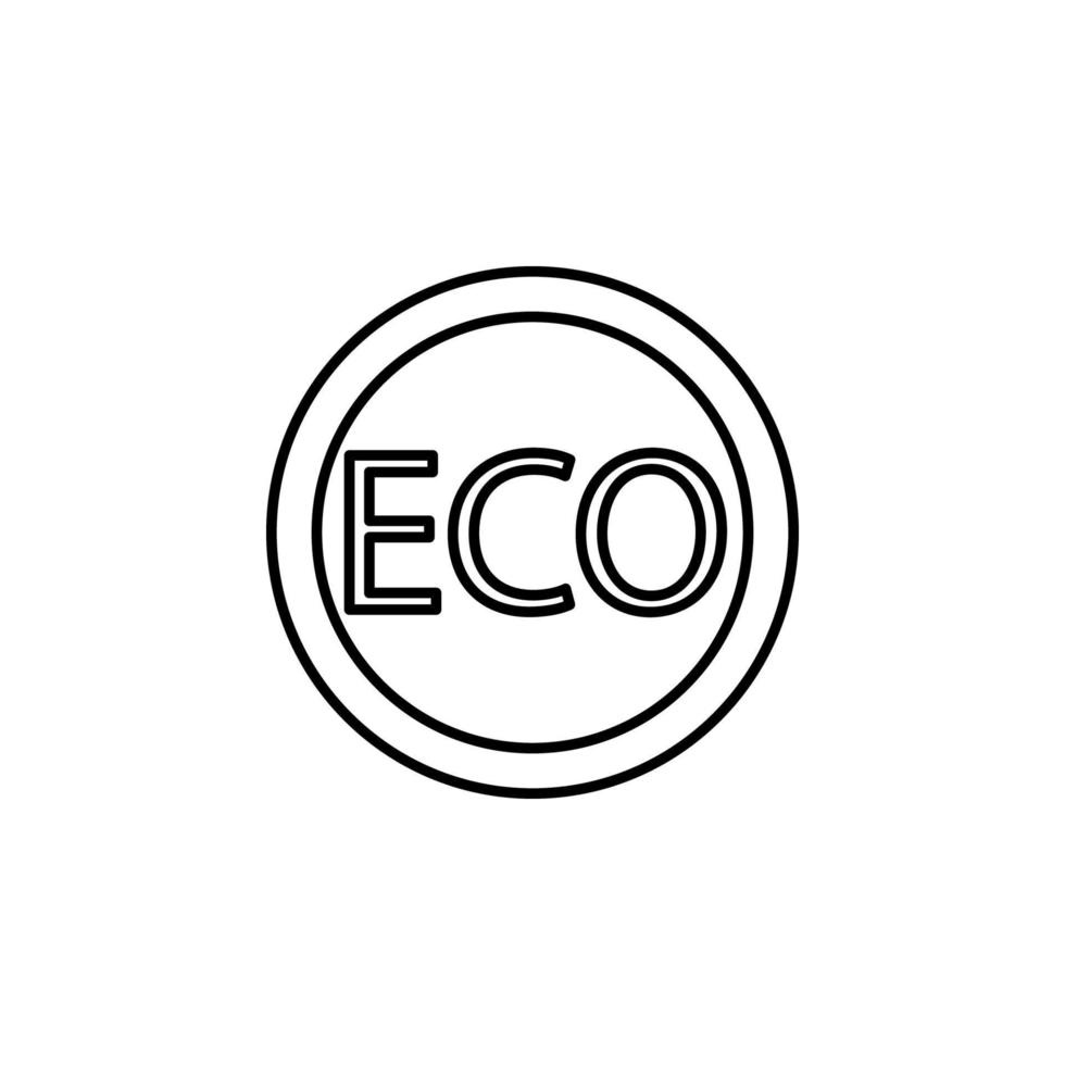 ECO outline vector icon illustration