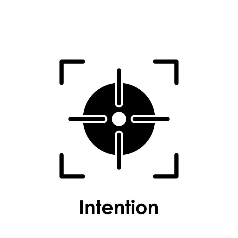 enfocar, objetivo, intención vector icono ilustración