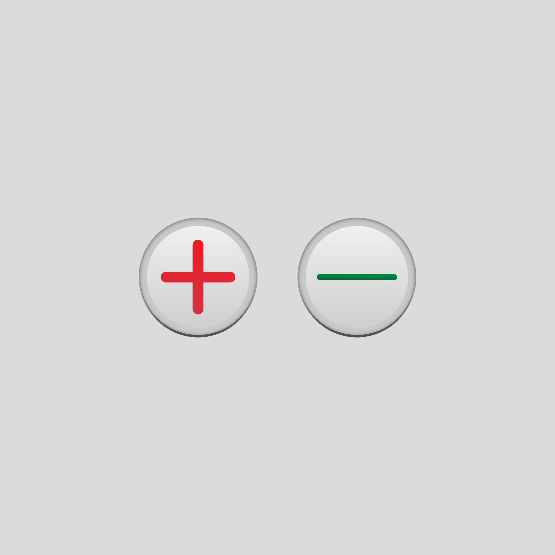 plus and minus button colored vector icon illustration 23015028 Vector ...