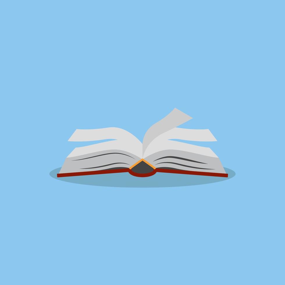 open book flat vector icon illustration