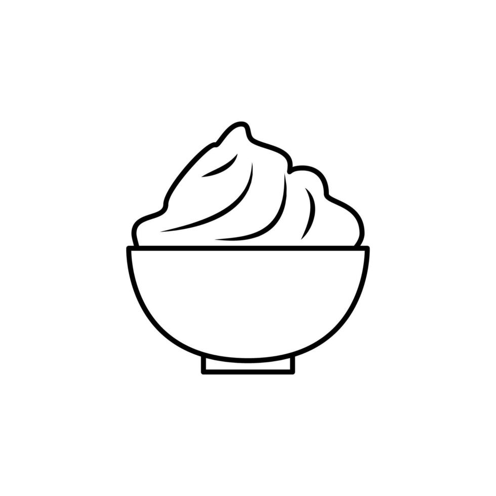 ice-cream in glass vector icon illustration
