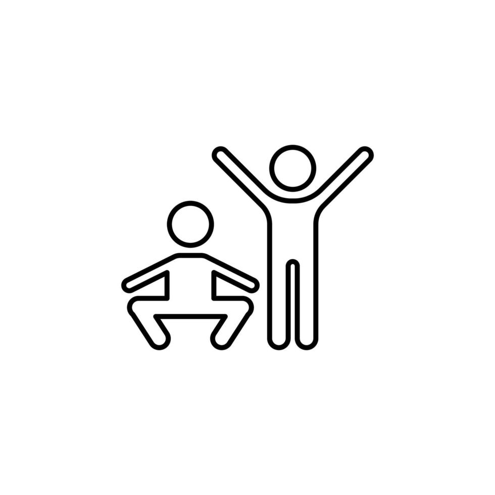 physiotherapist sign vector icon illustration
