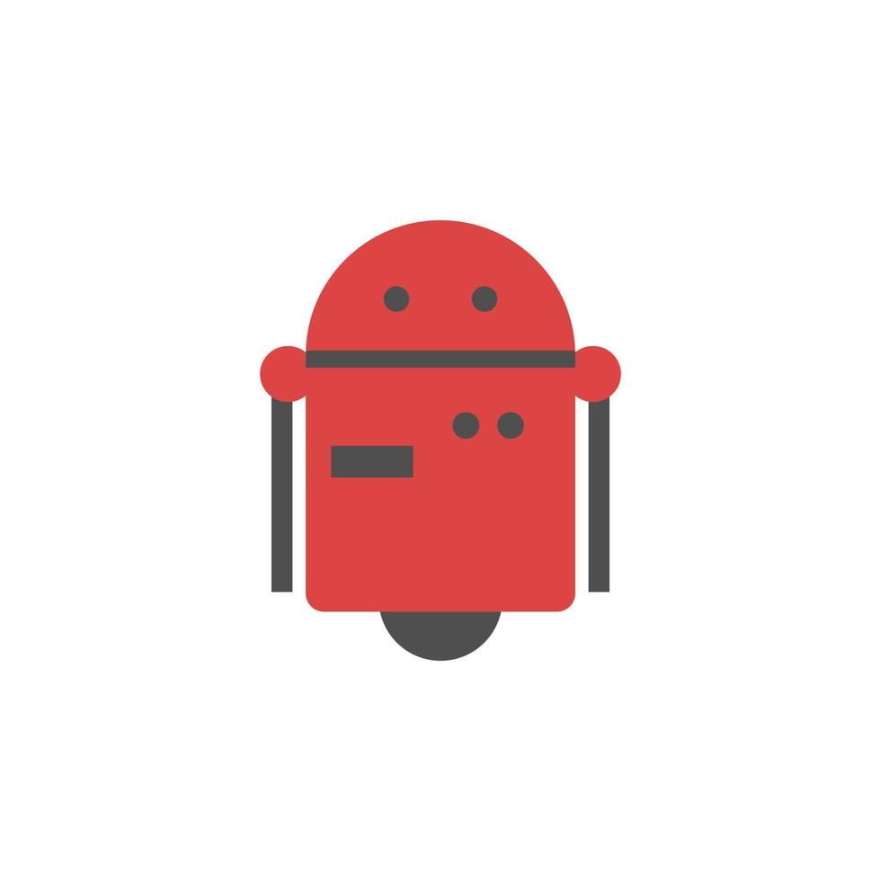 robot colored vector icon illustration