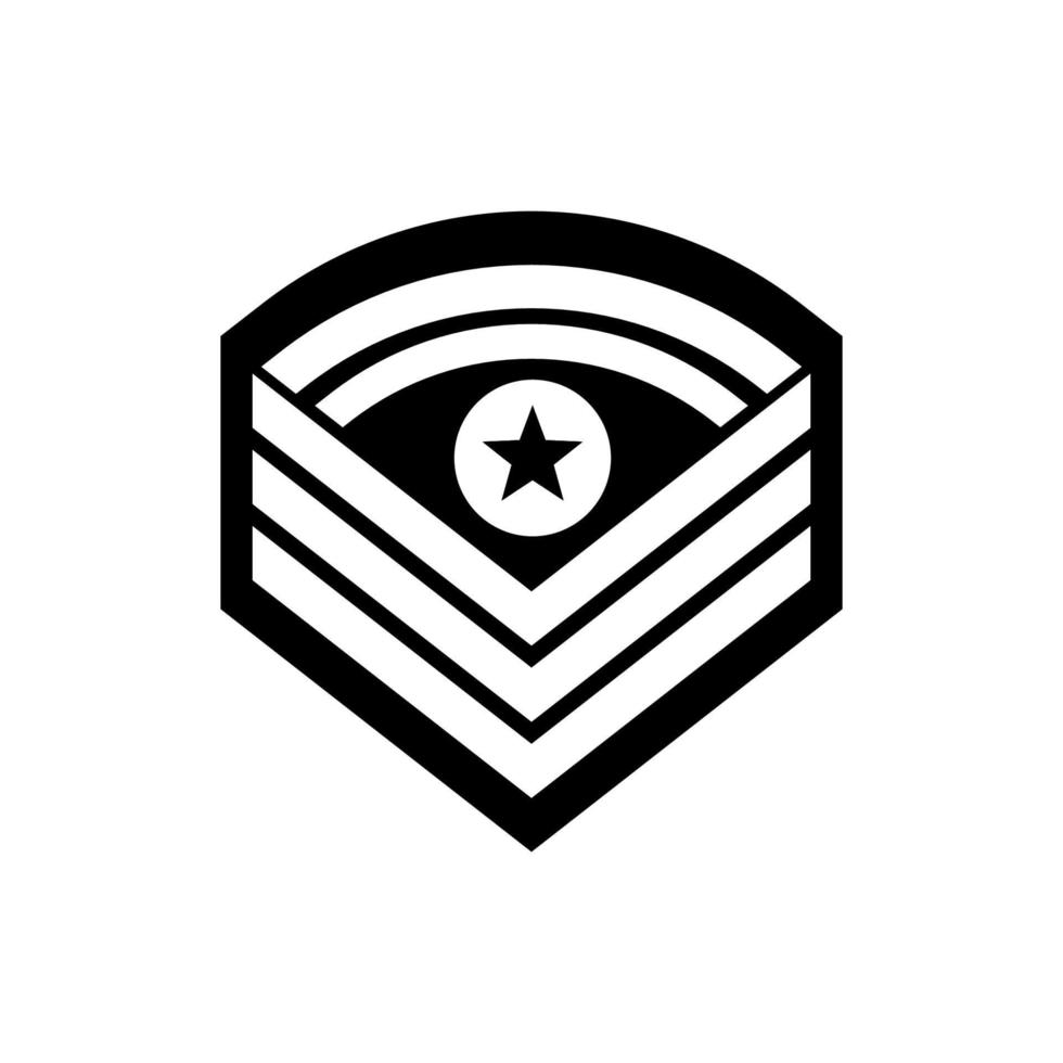 military badge on the sleeve vector icon illustration