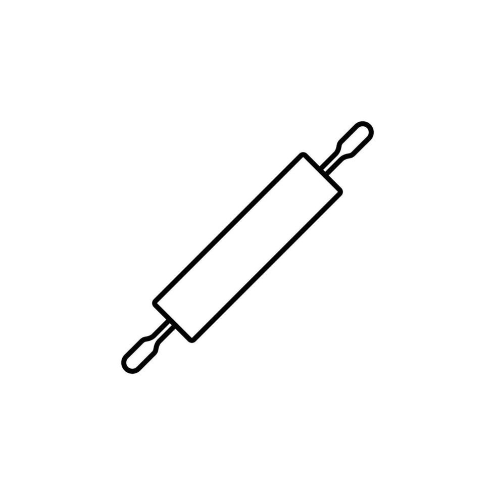 rolling pin simple line vector icon illustration