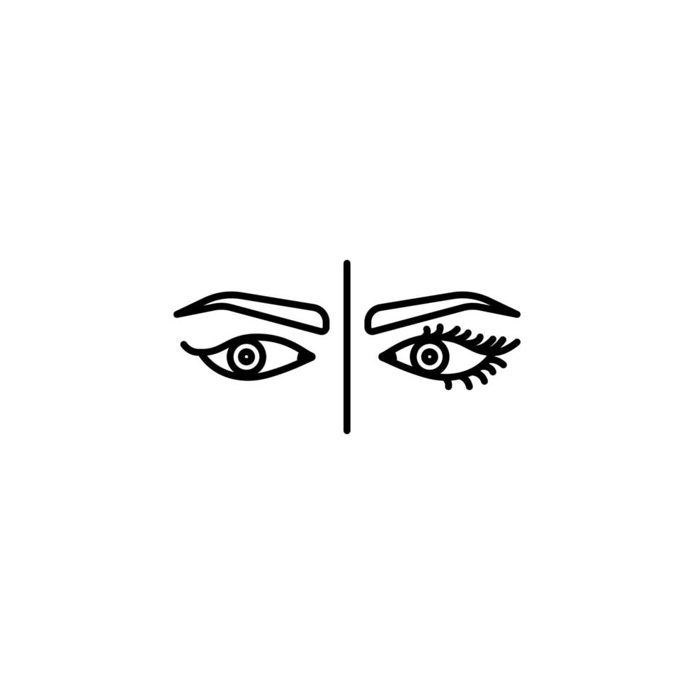 Eye, eyelash lamination vector icon illustration
