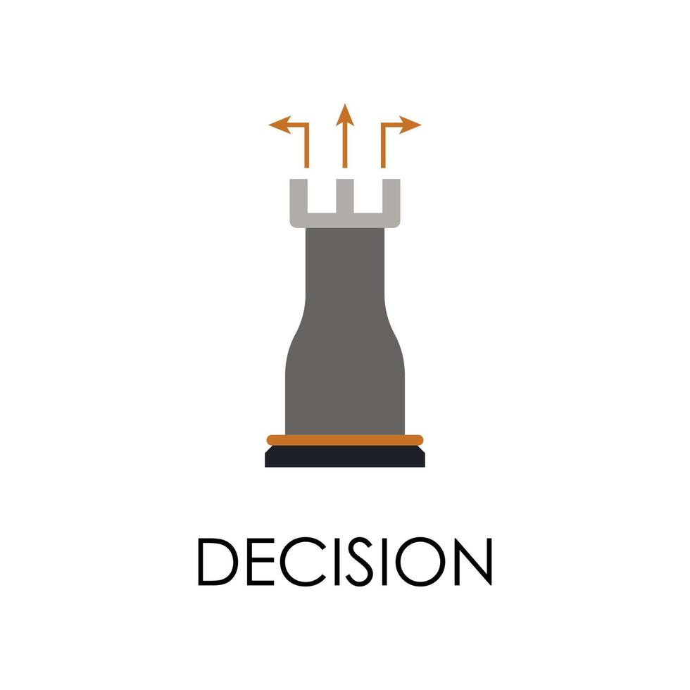 colored decision vector icon illustration