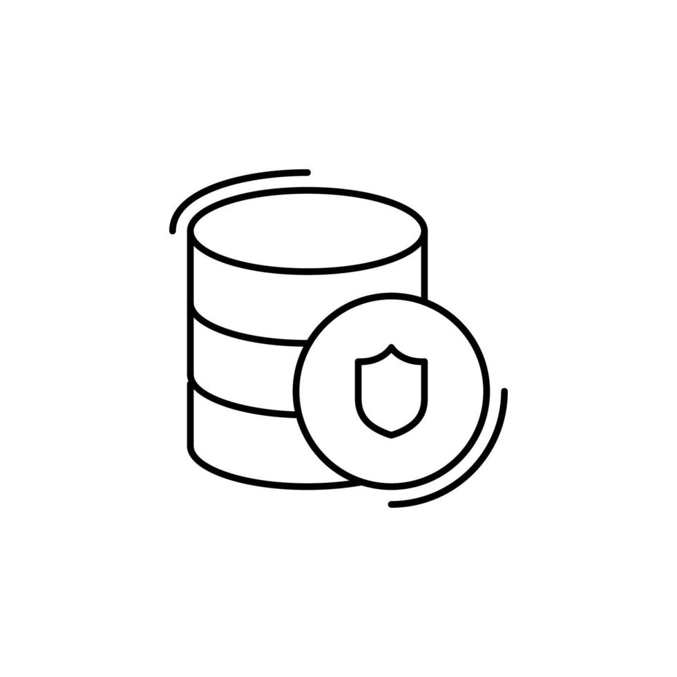 Database, security, networking vector icon illustration