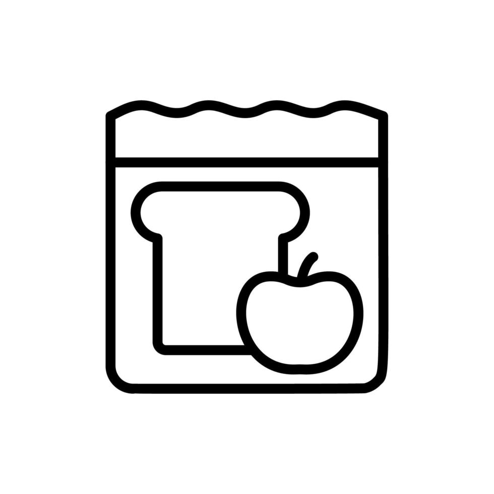 pan, manzana vector icono ilustración