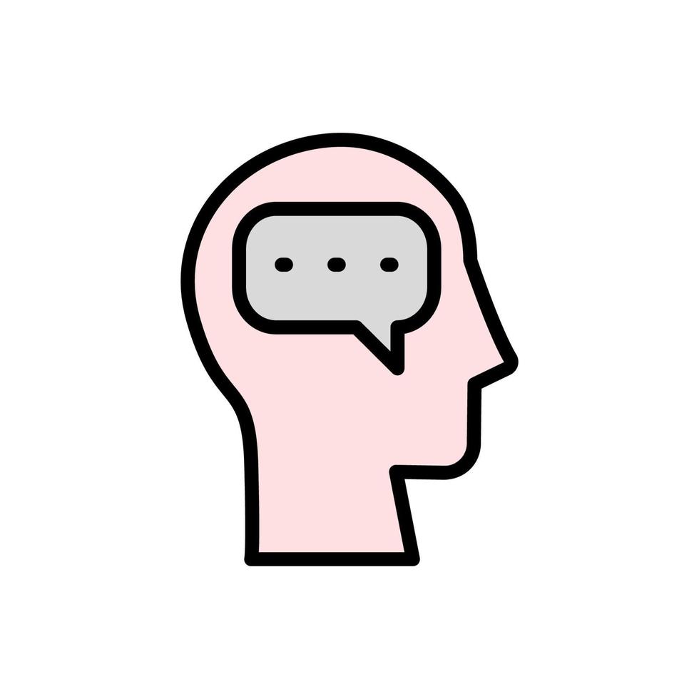 head chat vector icon illustration